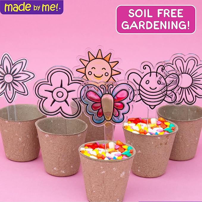 Made By Me Create Your Own Suncatcher Garden, Includes 6 Suncatchers to Paint, 7 Suncatcher Paints & Acrylic Paints, Fun Arts & Crafts for Kids, Suncatcher Kit, Unique Craft Kits, Cool Window Art