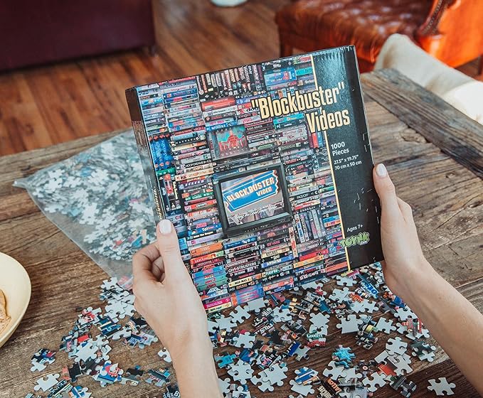 Blockbuster Era 1000-Piece Jigsaw Puzzle, Brain Teaser for Kids and Adults | 28 x 20 Inches
