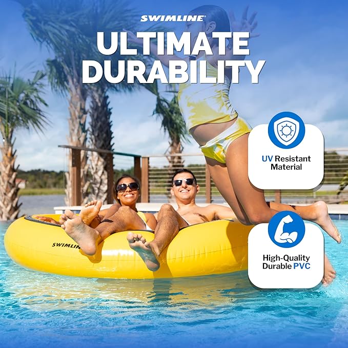 Swimline Smiley Face Pool Float , Yellow