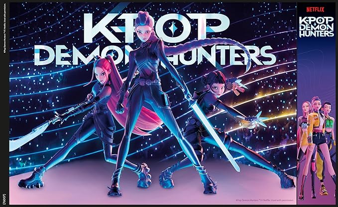 Buffalo Games – HUNTR/X - 500 Piece Kpop Demon Hunters Foil Jigsaw Puzzle - Colorful Puzzles – Precision-Cut Pieces, Beautiful Artwork, and Hours of Fun