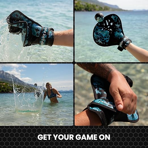 Waboba Catch Water Glove Pro Water Bouncing Ball Set - for Beach Games & Swimming Pool Toys – Baseball Style Mitt for Catching Water Balls – One Size Ambidextrous Design