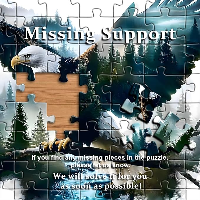 Bald Eagle Puzzles for Adults 1000 Pieces, Fantasy Landscape Animal Bird Puzzle, Nature Forest Plant Scenic Impossible Jigsaw Puzzle