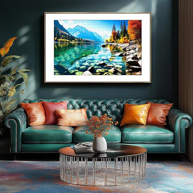 Blueforest 300 Piece Jigsaw Puzzle for Adults - Vibrant Mountain Landscape, Fun & Relaxing Puzzles for Stress Relief, 17x11 Inch