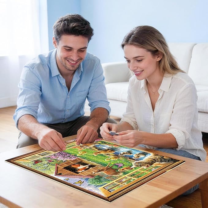 500 Piece Puzzles for Adults Funny Cat Animal Jigsaw Puzzles 500 Pieces Adult Puzzles Pet Lover Family Challenging Game Gift for Friends 20.5x15IN