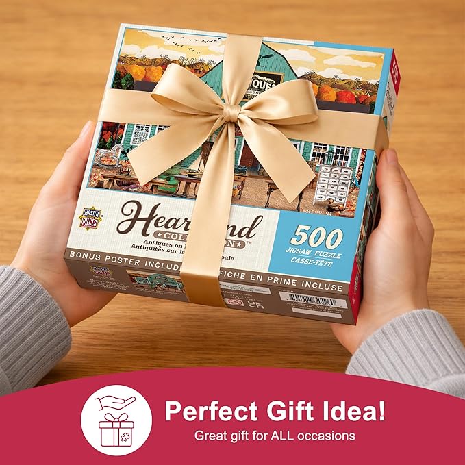 Masterpieces Antiques on Main Street Jigsaw Puzzle - 500 Pieces for Adults