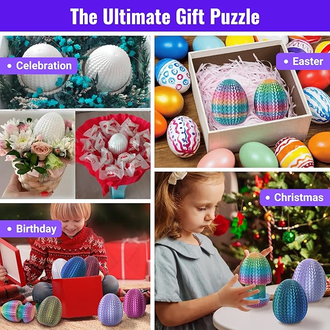Maze Egg Money Puzzle Gift Box: Available in 4 Unique Internal Designs - Secret Cash Holder & Surprise Gift Container for Easter, Birthday, Wedding - Fun Brain Teaser Toy for Kids & Adults