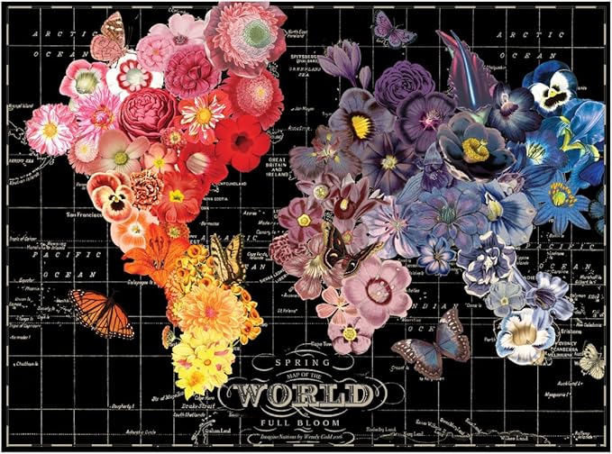 Galison Full Bloom World Map Puzzle