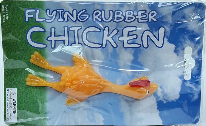 Rhode Island Novelty Stretchy Flying Chicken (12 Pack) Slingshot