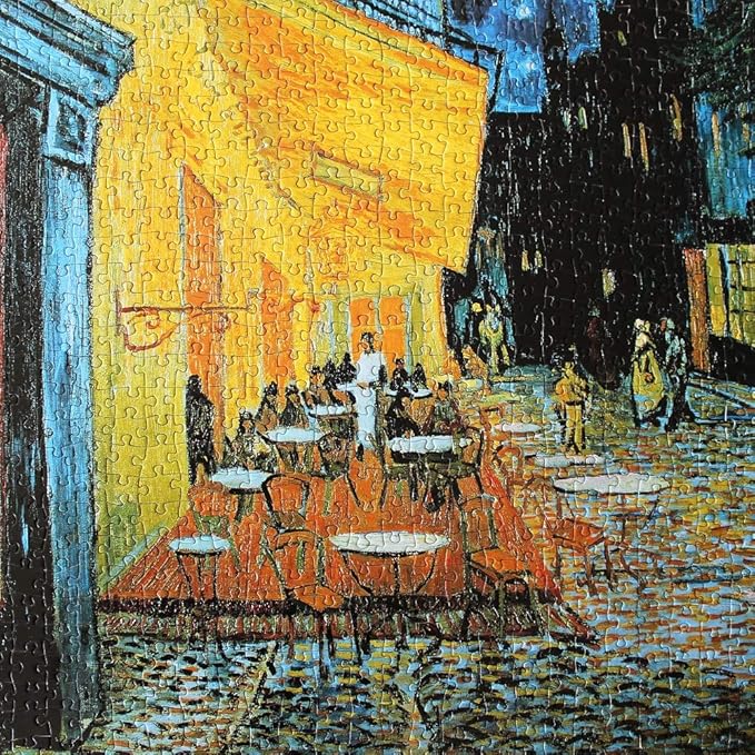 Moruska Cafe Terrace at Night by Vincent Van Gogh Jigsaw Puzzle 1000 Piece Art Puzzles for Adults