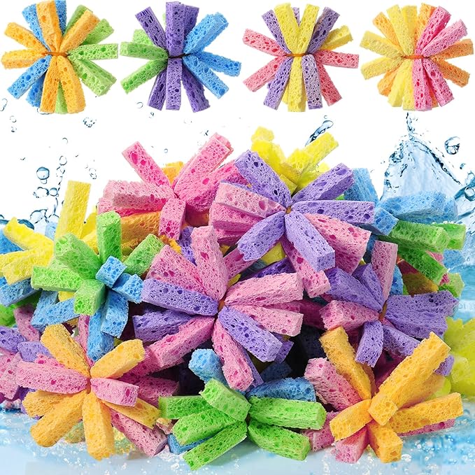 24 Pcs Reusable Water Balls for Outdoor Water Sponges Kids Games Toys Soft Quick Soak Pool Fight Toys for Summer Activities Backyard Trampoline Beach Party (Mix Color)