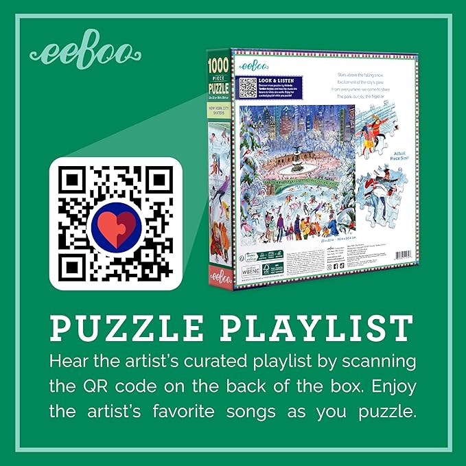 eeBoo 1000 Piece Puzzle - Swedish Holiday Kitchen Jigsaw Puzzle for Adults, Square 23" x 23" Made with Recycled Board & Vegetable-Based Ink