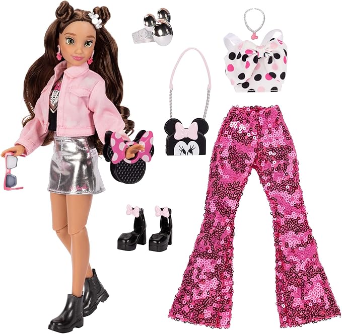 Disney ILY 4ever Fashion Dolls Inspired by Minnie 11.5" Tall with 13 Points of Articulation, Glittery Mickey Ring Included for You!
