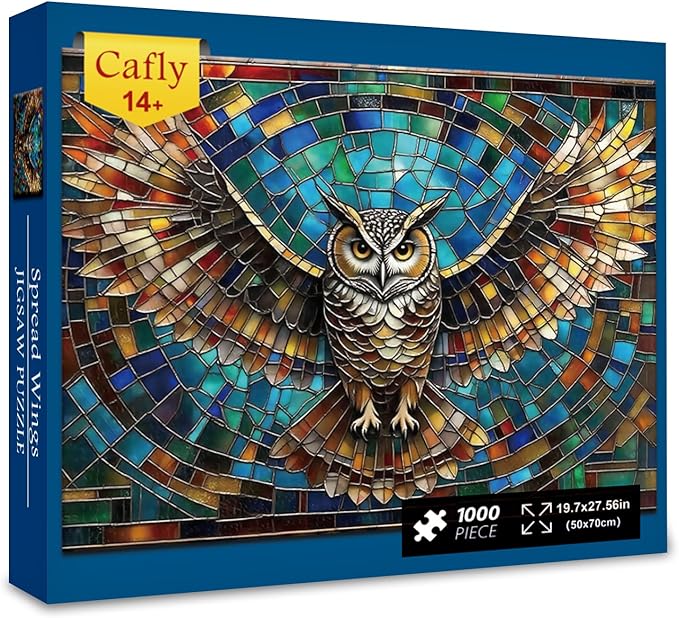Jigsaw Puzzles for Adults 1000 Pieces - Challenging Fun Puzzles Stunning Art Wall Decor, Gift for Adult Puzzle Lovers, Family Game, Spread Wings C0815