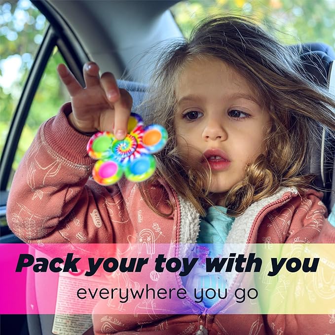 Nutty Toys Fidget Spinner - Sensory Toy for Kids & Adults - Top Stress & Anxiety Relief Gifts 2026 for Home & Office - Unique Valentines Day Gift Idea for Toddlers, Tweens, Teen Girls & Teenage Boys