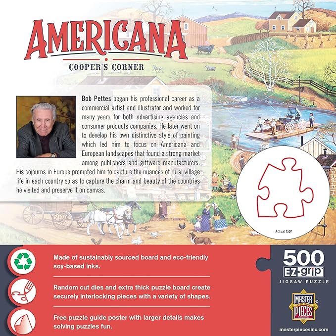 MasterPieces 500 Piece EZ Grip Jigsaw Puzzle for Adults, Family, Or Youth - Cooper's Corner - 19.25"x26.75"