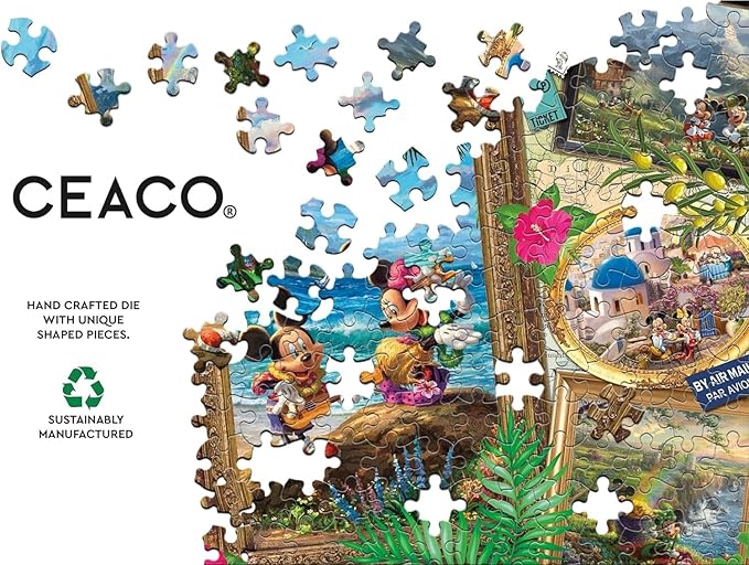 Ceaco - Thomas Kinkade - Disney - Travel Collage - 2000 Piece Jigsaw Puzzle