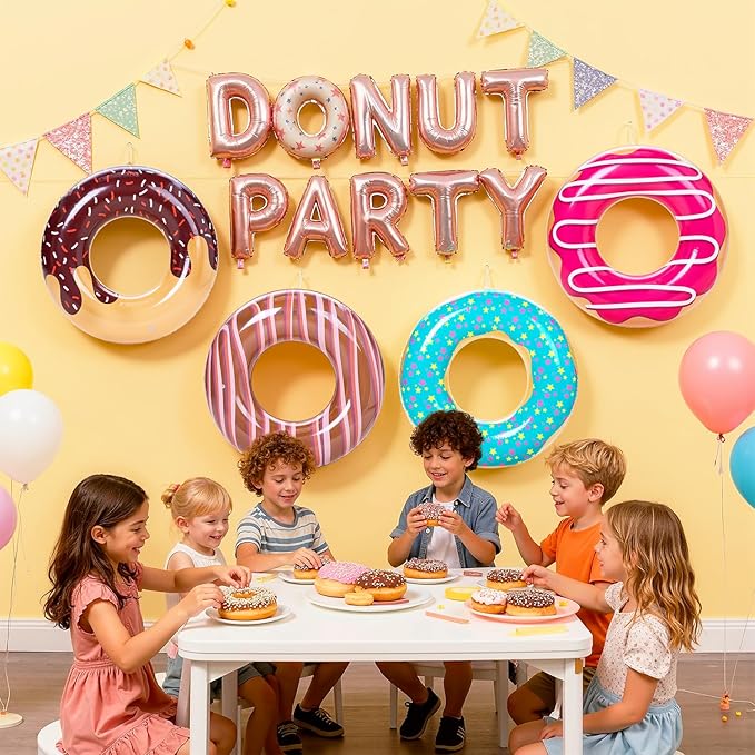 Sloosh 4 Pack Inflatable Pool Floats, Pool Tube Rings, Swim Tubes, Floaties Toys, Beach Swimming Party Toys for Kids and Adults