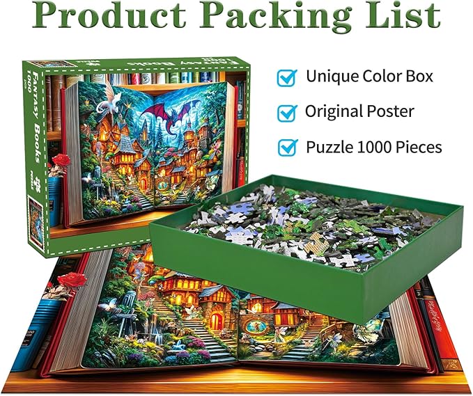 Jigsaw Puzzles for Adults 1000 Piece Puzzle for Adults 1000 Pieces Puzzle 1000 Pieces-The Magic Book of Fairy Tales