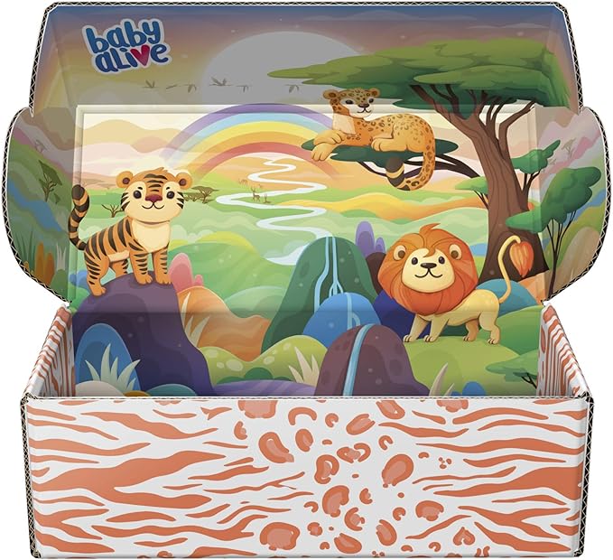 Baby Alive Rainbow Wildcats Doll, Lion, Accessories, Drinks, Wets, Lion Toy for Kids Ages 3 Years and Up, Black Hair