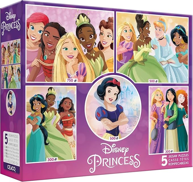 Ceaco - 5 in 1 Multipack - Disney Princess - (2) 300 Piece