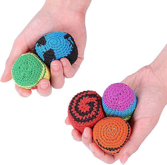 Blulu Funny Assorted Colors Woven Kickball Soft Knitted Kick Balls for Children and Beginners