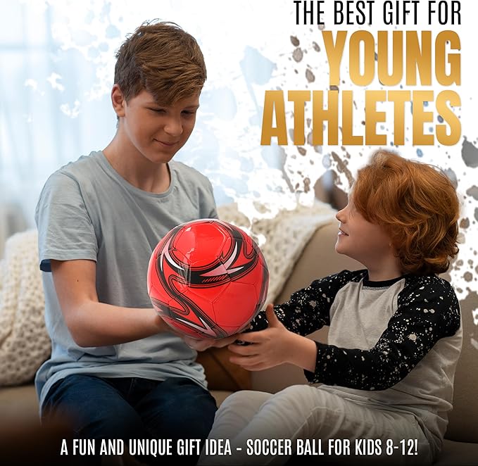 Rechargeable LED Soccer Ball – Stays Lit 45+ Min, No Batteries Needed – Size 4 & Size 5 – Durable Glow in The Dark Soccer Ball – Soccer Gifts for Boys & Girls Ages 8-15 – Extra Bright