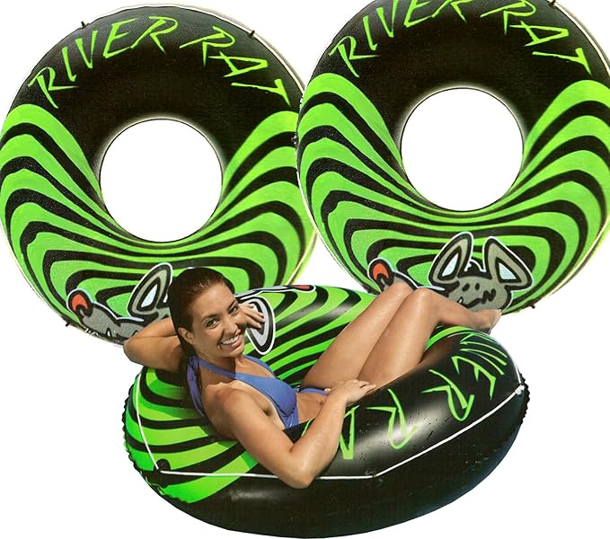 3-Pack Intex River Rat 48-Inch Inflatable Tubes for Lake/Pool/River | 3 x 68209E