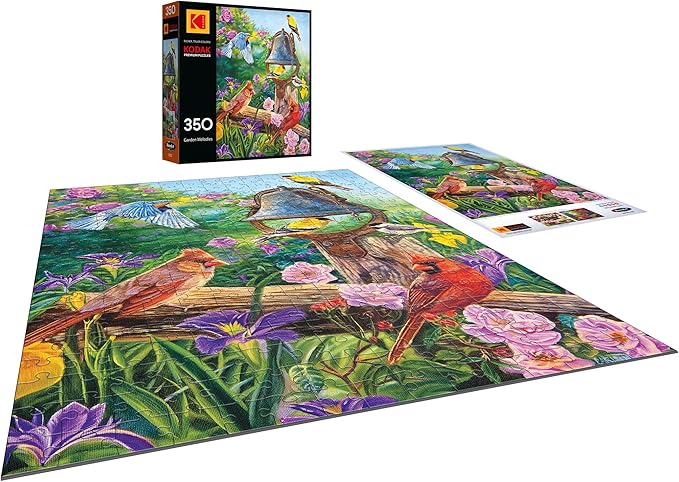 RoseArt - Kodak - Garden Melodies 350 Piece Jigsaw Puzzle, Captivating Garden Scene Puzzle for Adults