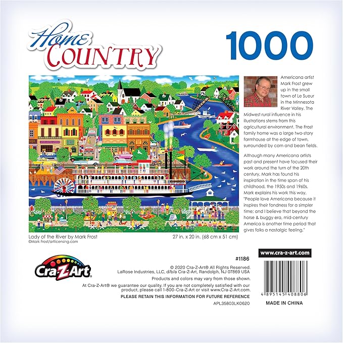 RoseArt - Home Country - Lady of The River - 1000 Piece Jigsaw Puzzle for Adults