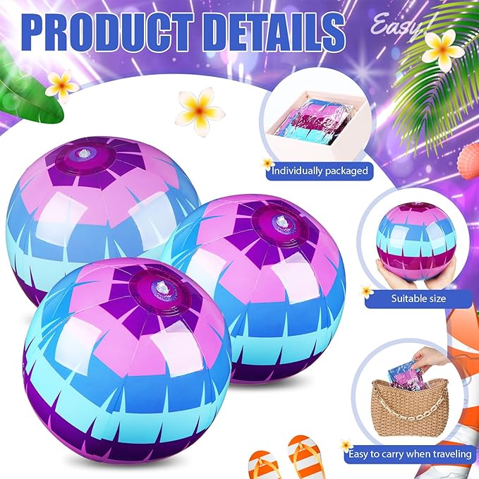 12 Pack Video Game Themed Beach Ball for Kids 7.87" Bulk for Summer Pool and Beach Game Gifts Pinata Gaming Birthday Party Supplies and End of The Year Class Party Decorations Favor