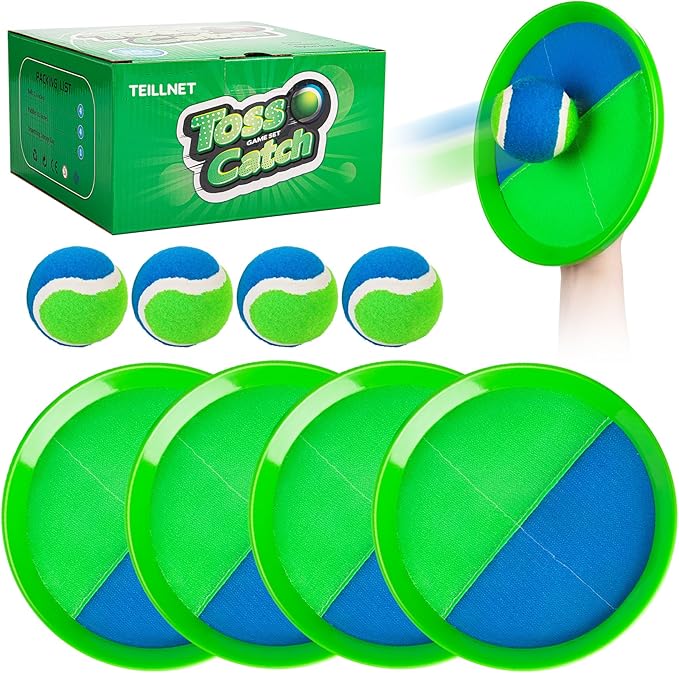 Toss and Catch Ball Game Set, Easter Basket Stuffers Beach Pool Toys Games for Family Kids Adults, Indoor Outdoor Yard Lawn Park Fun Sports Gifts for Boys Girls Ages 3 4 5 6 7 8 9 10 11 12