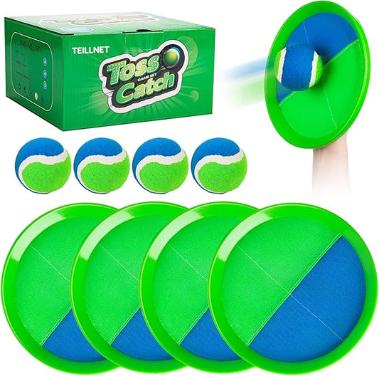 Toss and Catch Ball Game Set, Easter Basket Stuffers Beach Pool Toys Games for Family Kids Adults, Indoor Outdoor Yard Lawn Park Fun Sports Gifts for Boys Girls Ages 3 4 5 6 7 8 9 10 11 12