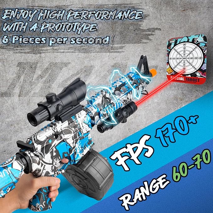 Large Gel Splat Blaster with 90,000, Automatic Gel Splat Blaster for Activities Outdoor Game