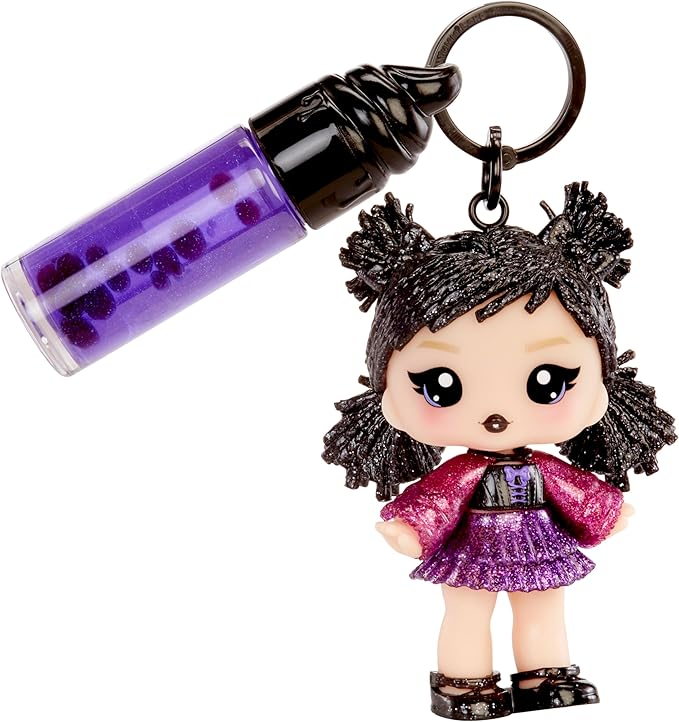 Yummiland Lip Gloss Doll: Sour Sweeties - Blake Licorice Includes DIY Lip Gloss + Removable Keychain, Cosmetic Play, Collectible, Ages 4+