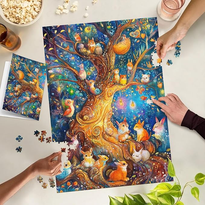 Treehouse Family Jigsaw Puzzle, 1000 Piece Puzzle for Adults, Impossible Hard Difficult Challenging Puzzles for Adults 1000 Pieces, Home Decoration Puzzle, Interlock Perfectly No Dust