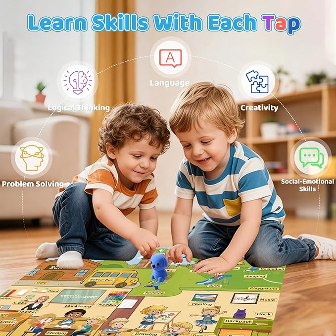 Educational Toys for 2+ Year Old,Talking Pen with 20 Interactive Toddler Learning Posters,Preschool Learning Activities,Toys for Autistic Kids,Birthday Gifts for Boys Girls Ages 2 3 4 5 6