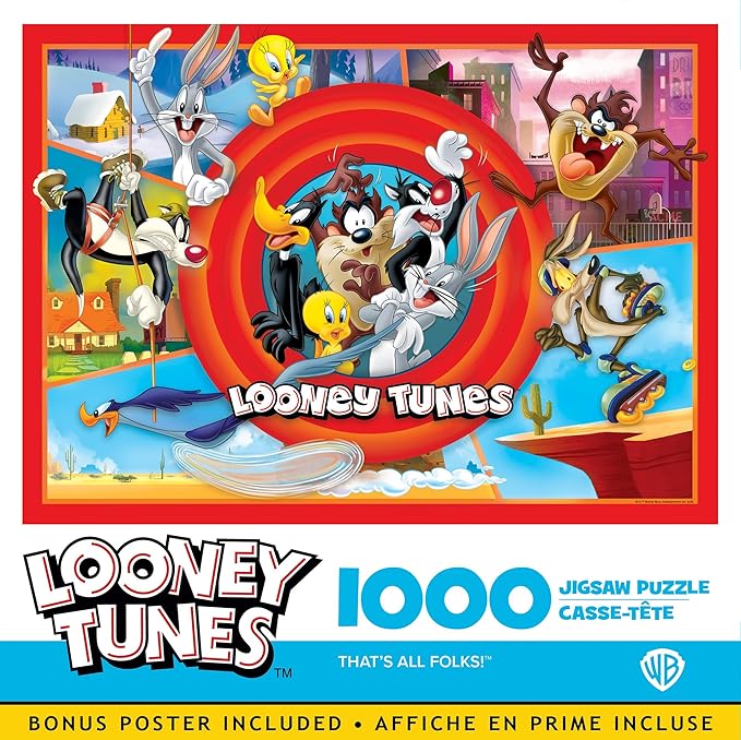 MasterPieces 1000 Piece Jigsaw Puzzle for Adults and Families - Looney Tunes - That's All Folks - 19.25"x26.75"