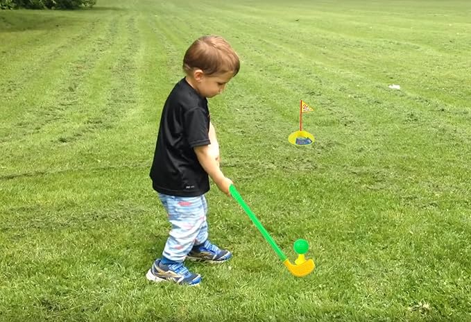 Plastic Golf Clubs, Educational Golf Toys Sets for Toddlers Kids, Outdoor Indoor Sports Golf Game Toys for Boys Girls, Sturdy & Multi-Colored