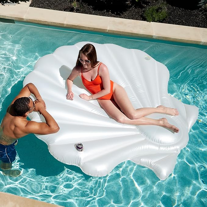 Swimline Seashell Island Extra Large Swimming Pool Float
