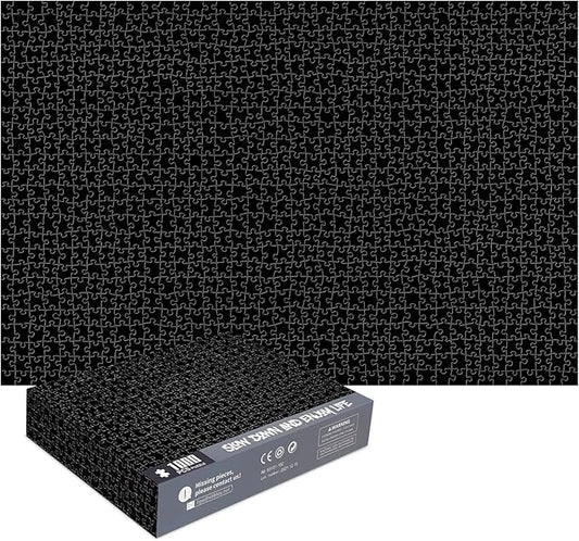 1000 Piece Puzzle for Adults, Black Jigsaw Puzzles 1000 Pieces with Letters on Back, Impossible Difficult Hard Puzzles for Adults Seniors Teens Challenging Gift, Finished Size 27.6 x 19.7 inches
