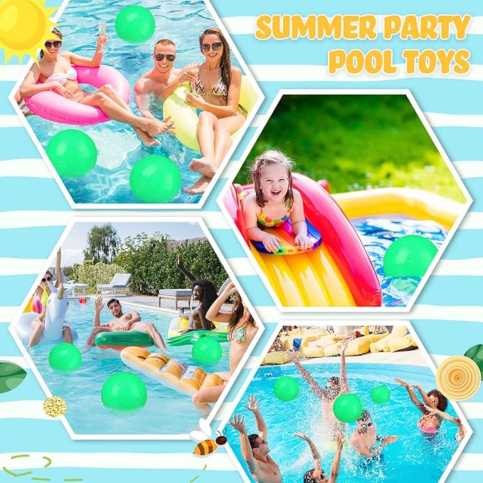 Raiten 12 Pcs Beach Ball Inflatable Beach Balls Large Inflatable Ball Floating Ball for Swimming Pool Party Favors Outdoor Activities Summer Birthday Party Supplies (Green,12 Inch)