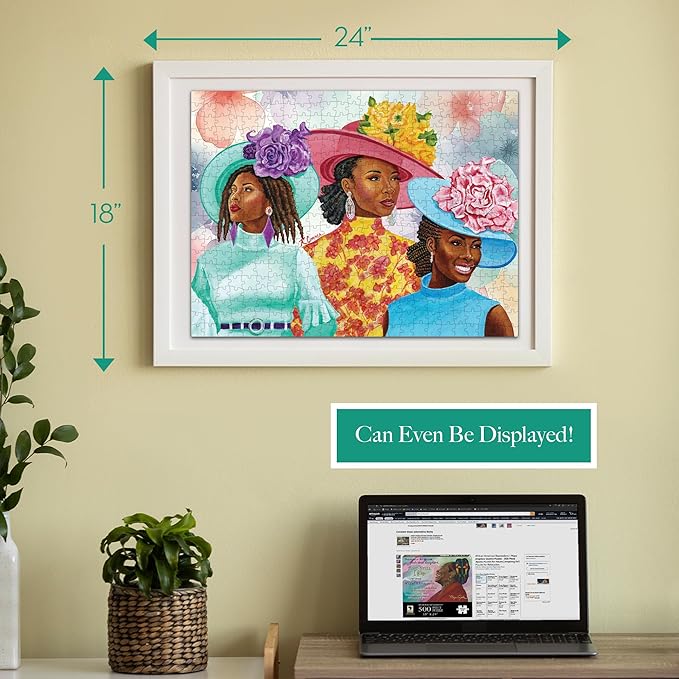 African American Expressions – 500-Piece Jigsaw Puzzle – Inspirational Black Art, Premium Quality for Relaxation and Reflection - Sunday Morning II