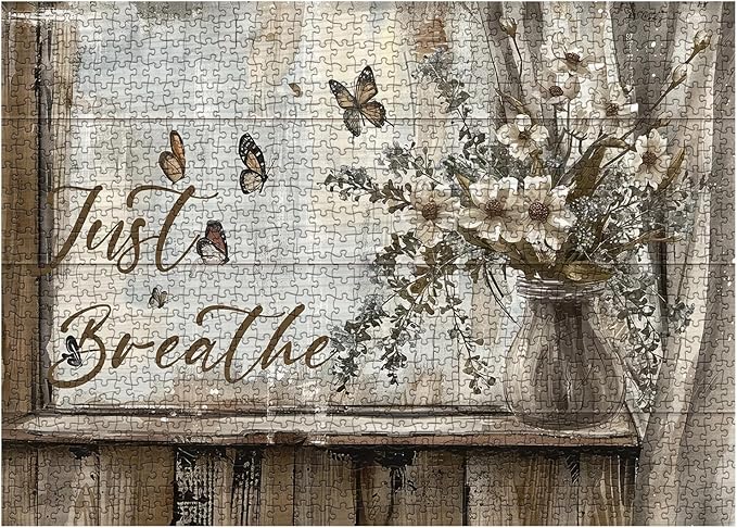 Flower Plant Puzzles for Adults 1000 Pieces, Christian Religious Faith Scripture Jigsaw Puzzles, Inspirational Bible Catholic Nature Puzzle