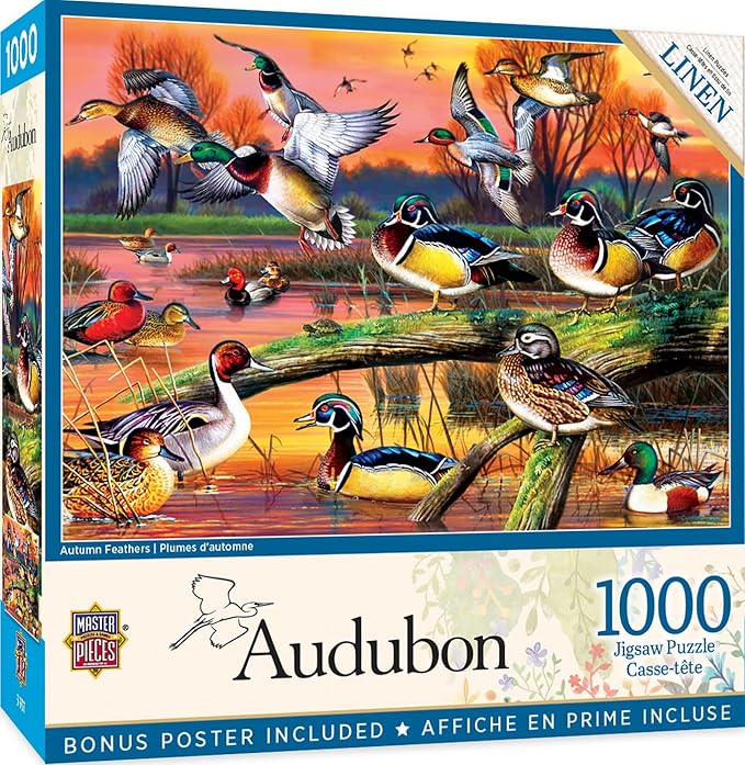 MasterPieces 1000 Piece Jigsaw Puzzle for Adults, Family, Or Youth - Autumn Feathers - 19.25"x26.75"