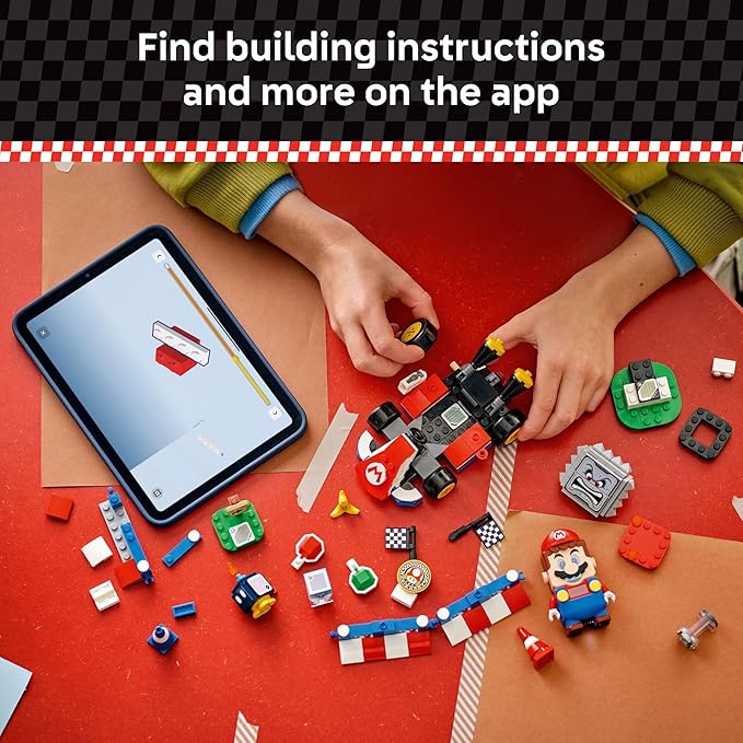 LEGO Super Mario: Mario Kart – Interactive Mario & Standard Kart Building Toy - Pretend Play Racing Playset for Boys & Girls, Ages 7+ - Kids Birthday Gift Idea - 72043
