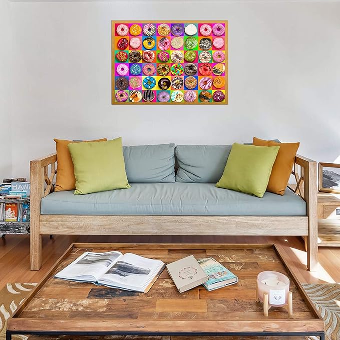 Nattork Jigsaw Puzzles 500 Pieces for Adults, Families (Donuts) Pieces Fit Together Perfectly