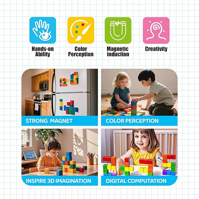 400PCS Magnetic Blocks,Magnetic Building Blocks for Toddlers Sensory & STEM Montessori Toys,Ideal Gifts for Boys Girls 3-8 Years Old