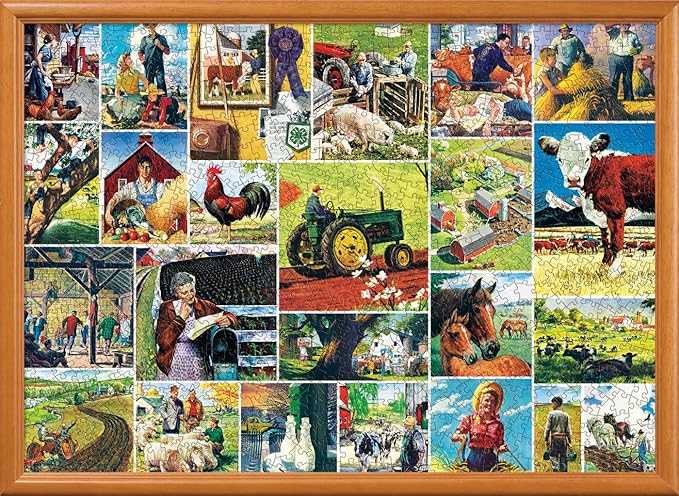 MasterPieces 1000 Piece Jigsaw Puzzle for Adults, Family, Or Youth - Farmland Collage - 19.25"x26.75"