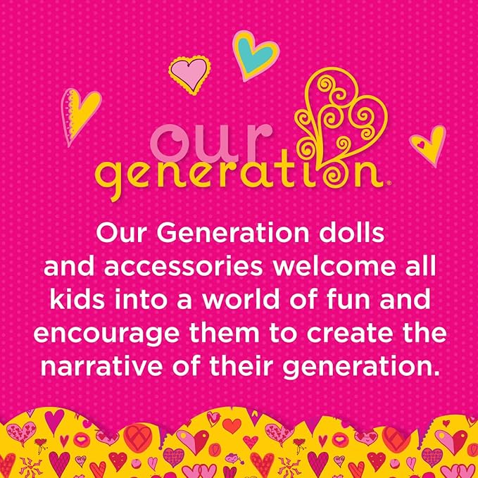 Our Generation - Sweet Celebration Birthday Set - 18-Inch Doll Party Accessories - Birthday Cake & Balloons - Pretend Food & Supplies - Imaginative Play - Toy for Kids 3 Years +