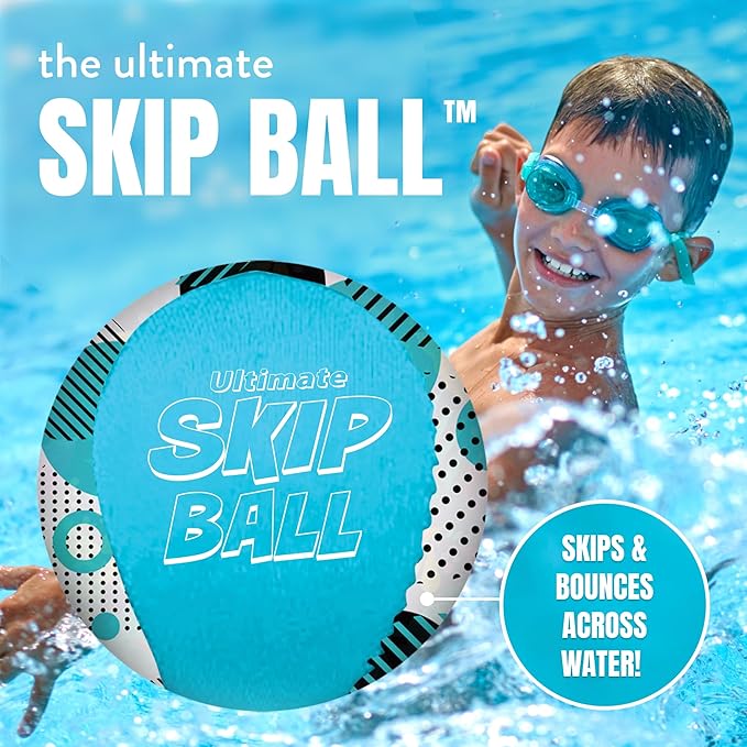 Activ Life The Ultimate Water Skip Balls, Water Bouncing Ball for Swimming Pool, Beach Toys for Friends, Family, Kids and Adults